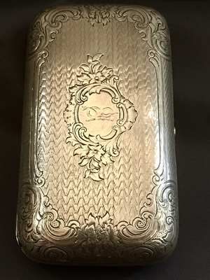 antique russian silver cigarette box case