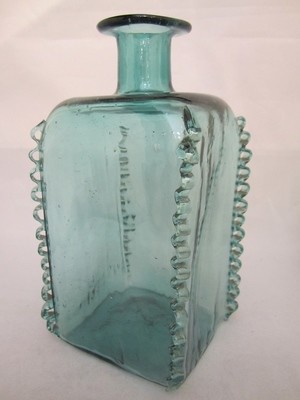 Antike grüne Glas Flasche, wohl um 1720 Niederlande, antique green bottle possibly Netherlands