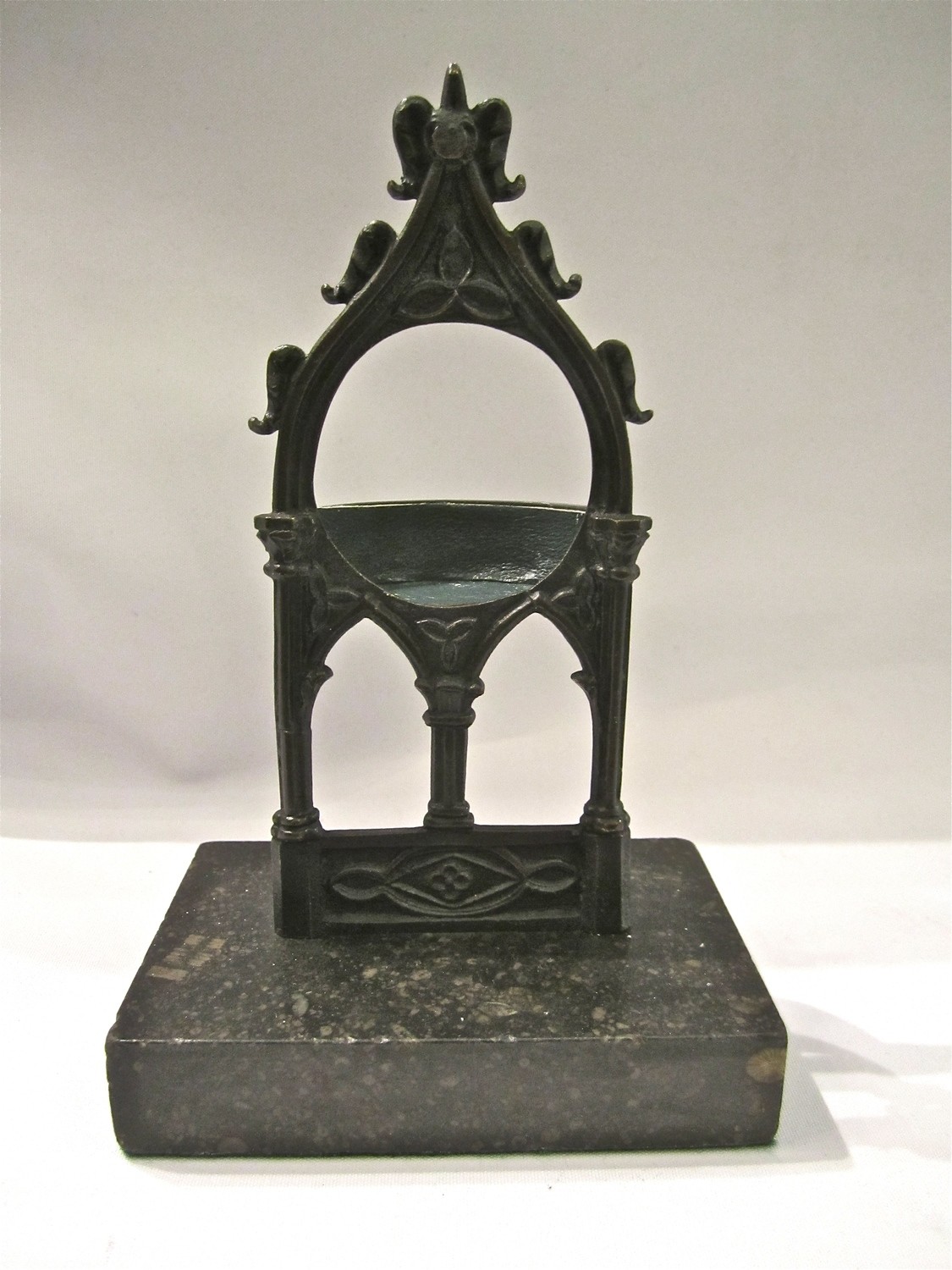 Uhrenhalter, Taschenuhren Ständer um 1820 Bronze Empire Biedermeier, antique georgian verge pocket watch holder dark bronze