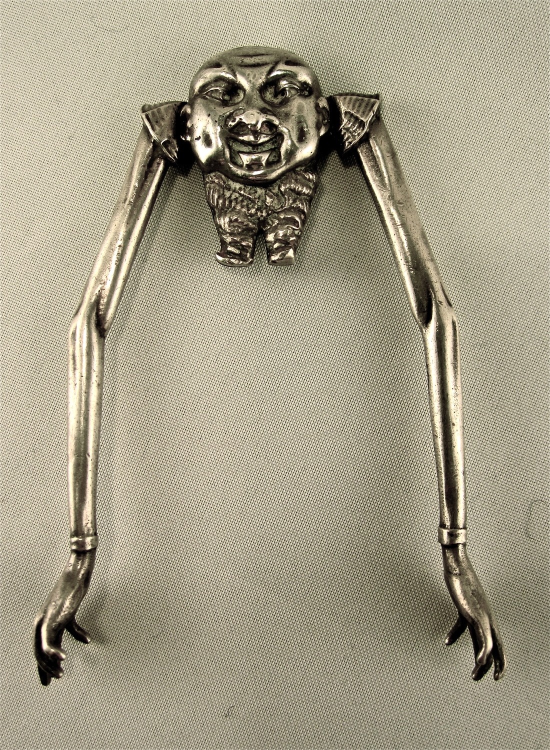 Zuckerzange Kuriosität Silber USA um 1890, pair of unusual sugar tongs american silver curiosity china man