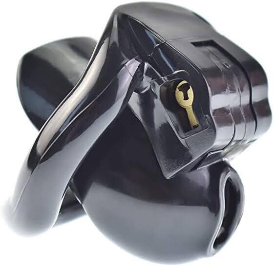 FeiGu Male Chastity Cage with 4 Rings, Adjustable Resin Chastity Device Cock