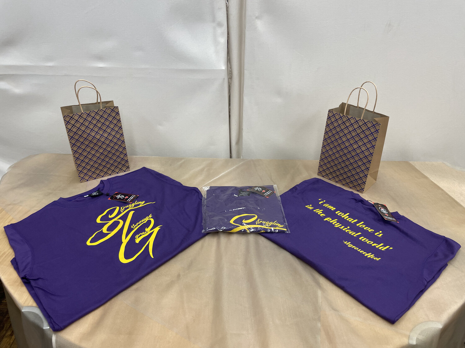 STG Cursive (Purple with yellow lettering