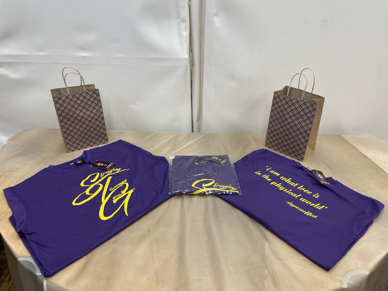 STG Cursive (Purple with yellow lettering