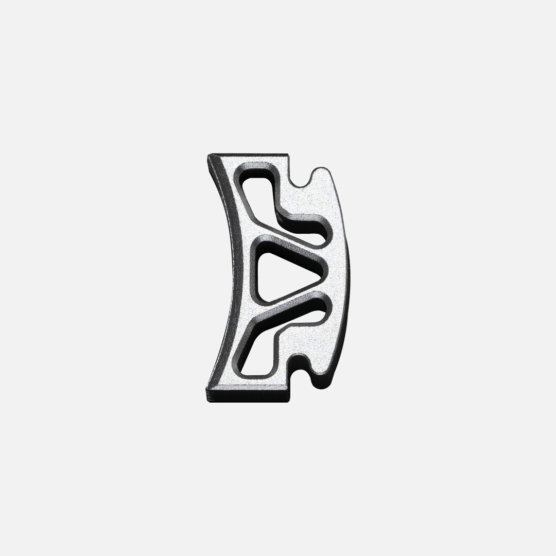 Modular Trigger shoe - Curved - Medium multiple colors, Color: Anodized Silver