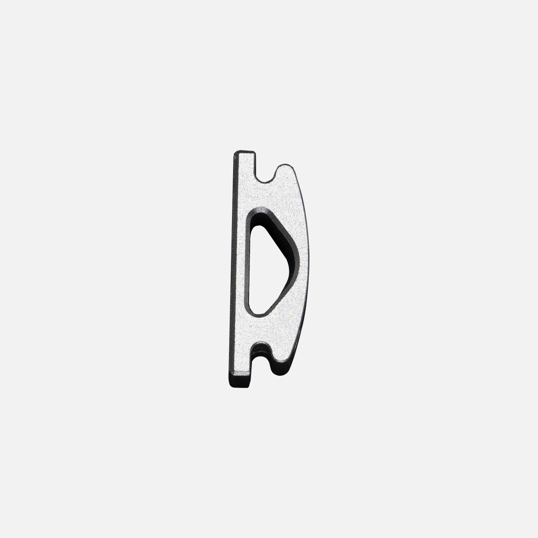 ​Modular Trigger shoe - Flat - Short multiple colors, Color: Anodized Silver