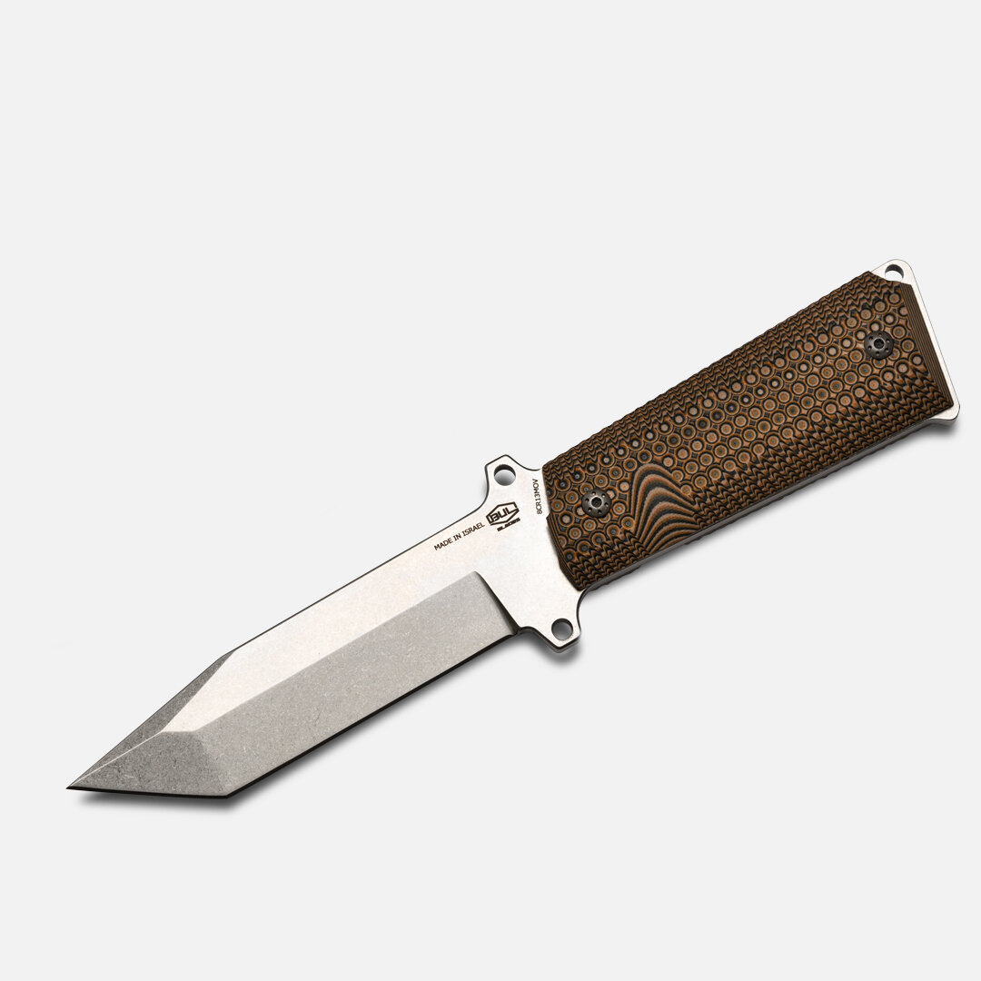 1911 Tanto knife stone wash