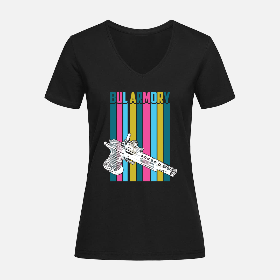 COLOR RAIN - BULLESTEROS V NECK T-SHIRT - WOMEN