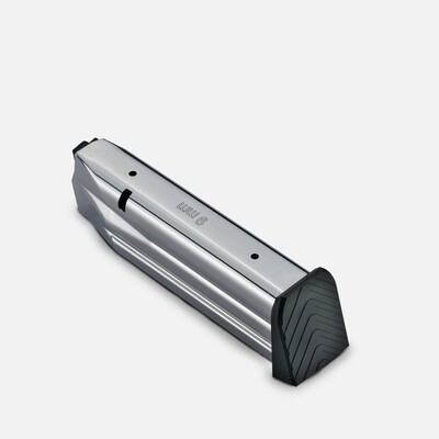 SAS II magazine / 9mm / 19rd / 126mm / Chrome / Black aluminum basepad
