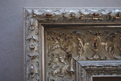 C-4562-S (width 3 7/8) Wide Ornate Silver Picture Frame