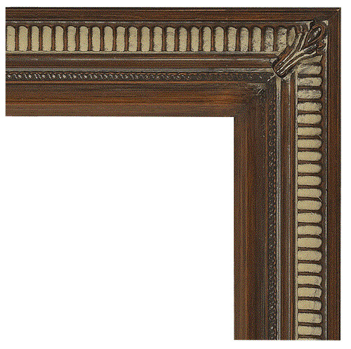S-572M-W (width 2 5/8") Ornate Ribbed Wood Frame