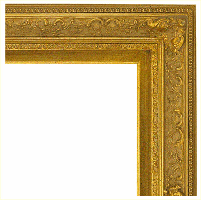 S-925-G (width 4 1/4") Italian Pale Gold Carve Frame