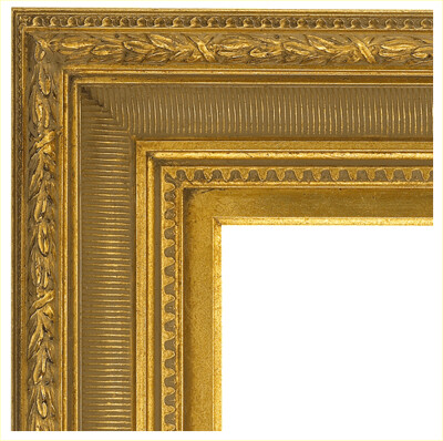 S-645M-G (width 5 1/2") Wide Fluted Gold Scoop Frame