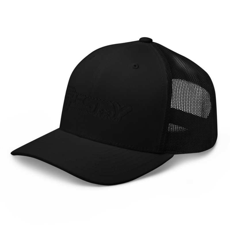 Black on Black Logo Trucker Cap