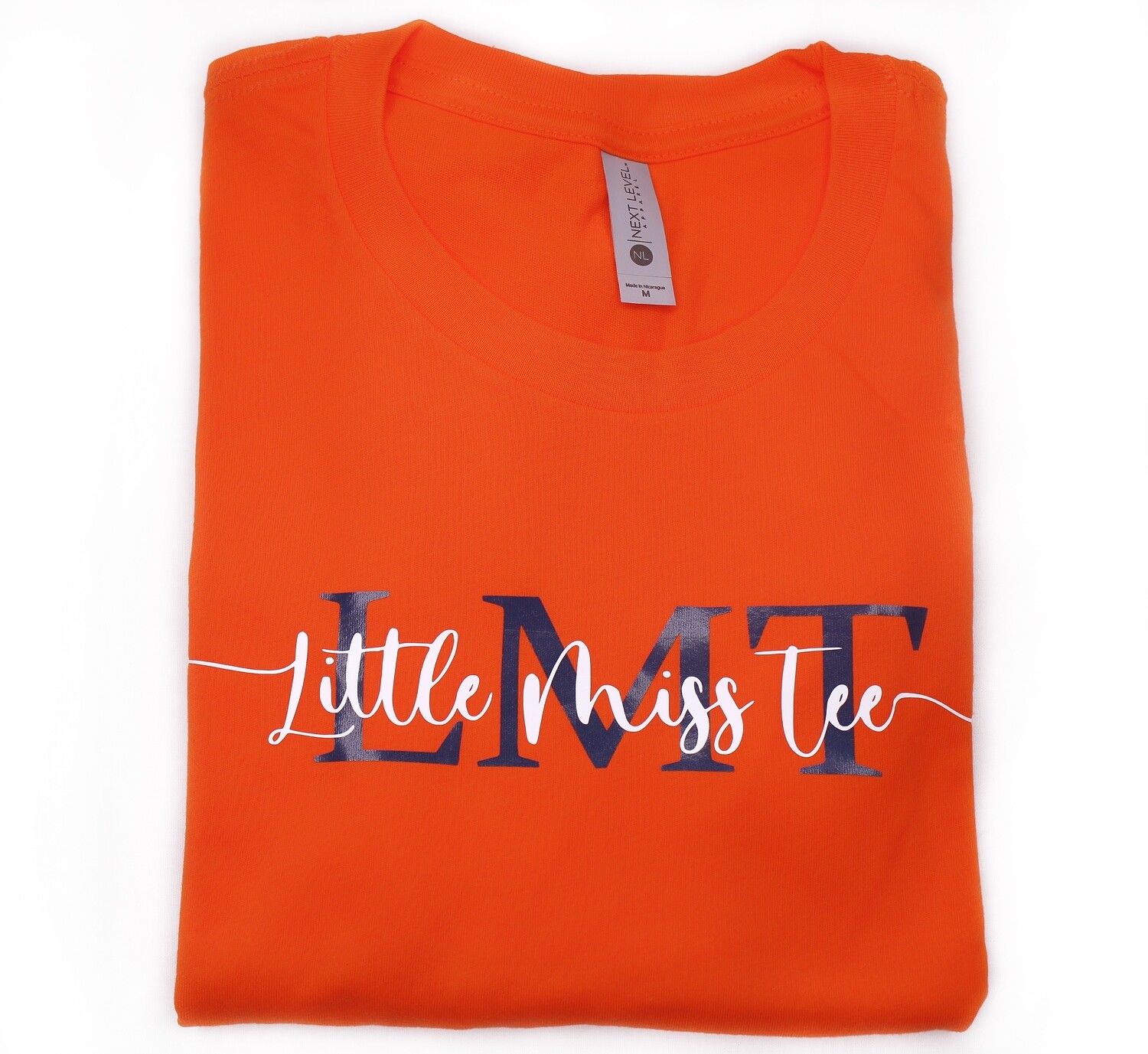 Little Miss Tee Big Logo Short Sleeve T-shirt (Orange)
