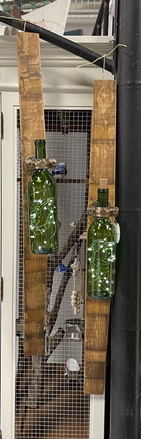 Wine Barrel Stave Sconces