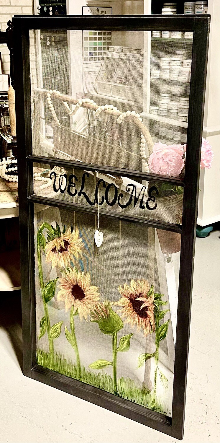 Vintage Screen Door Art