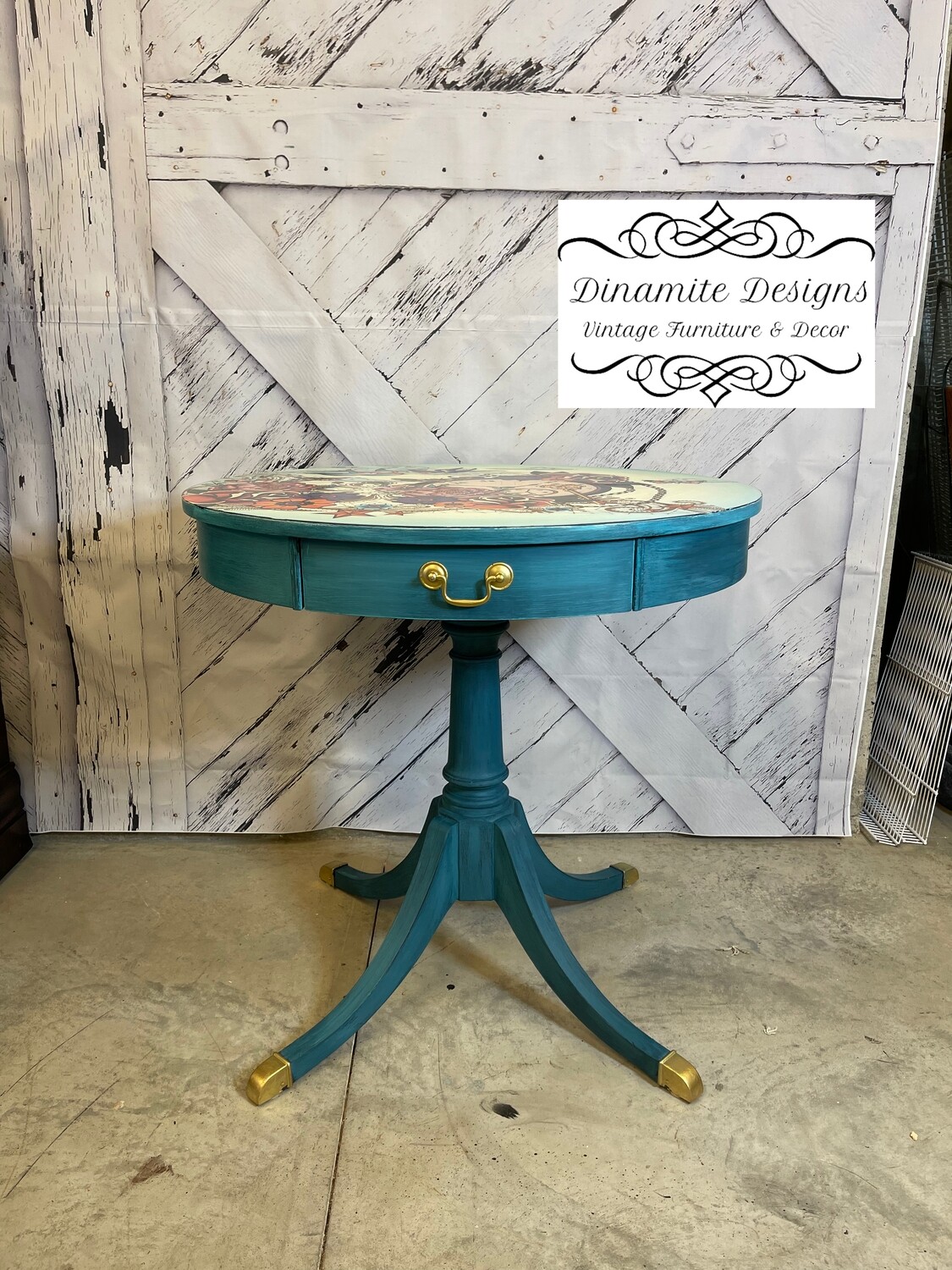 Inked Flash Drum Table