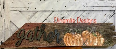 Gather Barn Wood Sign (pumpkins)