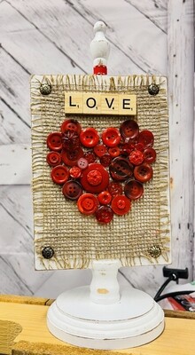Buttons/Burlap/Scrabble Tiles