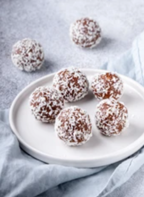 Coconut Covered Date and Nut Balls