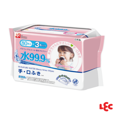LEC 99.9% Pure Water Baby Wipes Hand/Mouth VALUE PACK