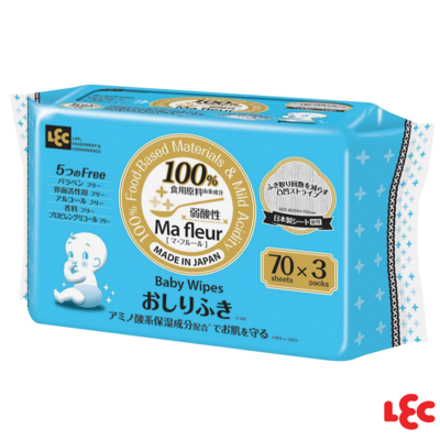 LEC Ma Fleur 100% Food Based Ingredient Baby Wipes VALUE PACK