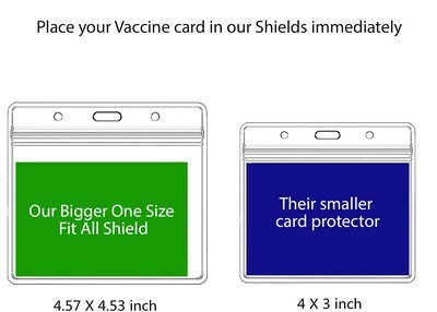 One Size Fit ALL CDC Vaccine Card Shield/Protector