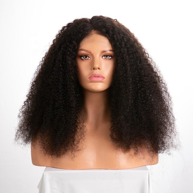 16&quot; super full and soft Stylish Afro Kinky Human Hair 4*4 closure  Wig