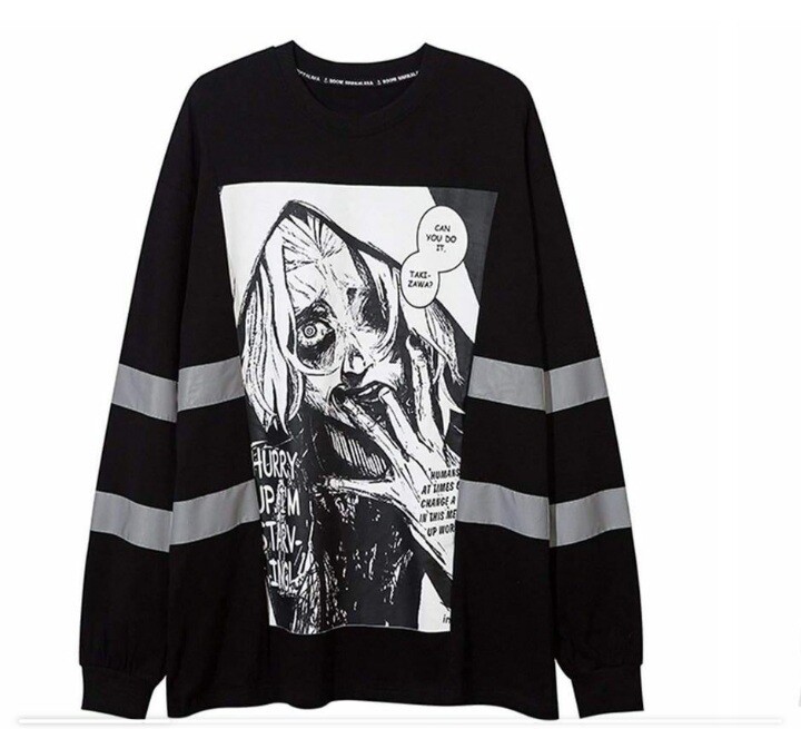 NEV Dark Reflective Demon Print Sweatshirt