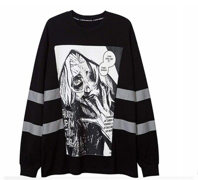 NEV Dark Reflective Demon Print Sweatshirt