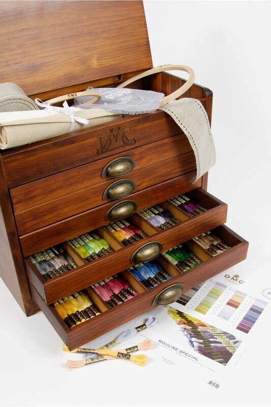 Mueble y 500 madejas de Mouliné