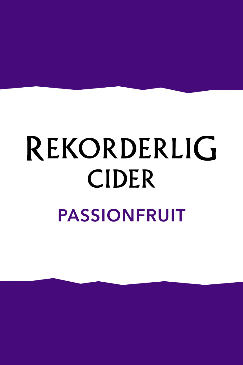 Rekorderlig Passionfruit Cider   
ABV 4% 500ml