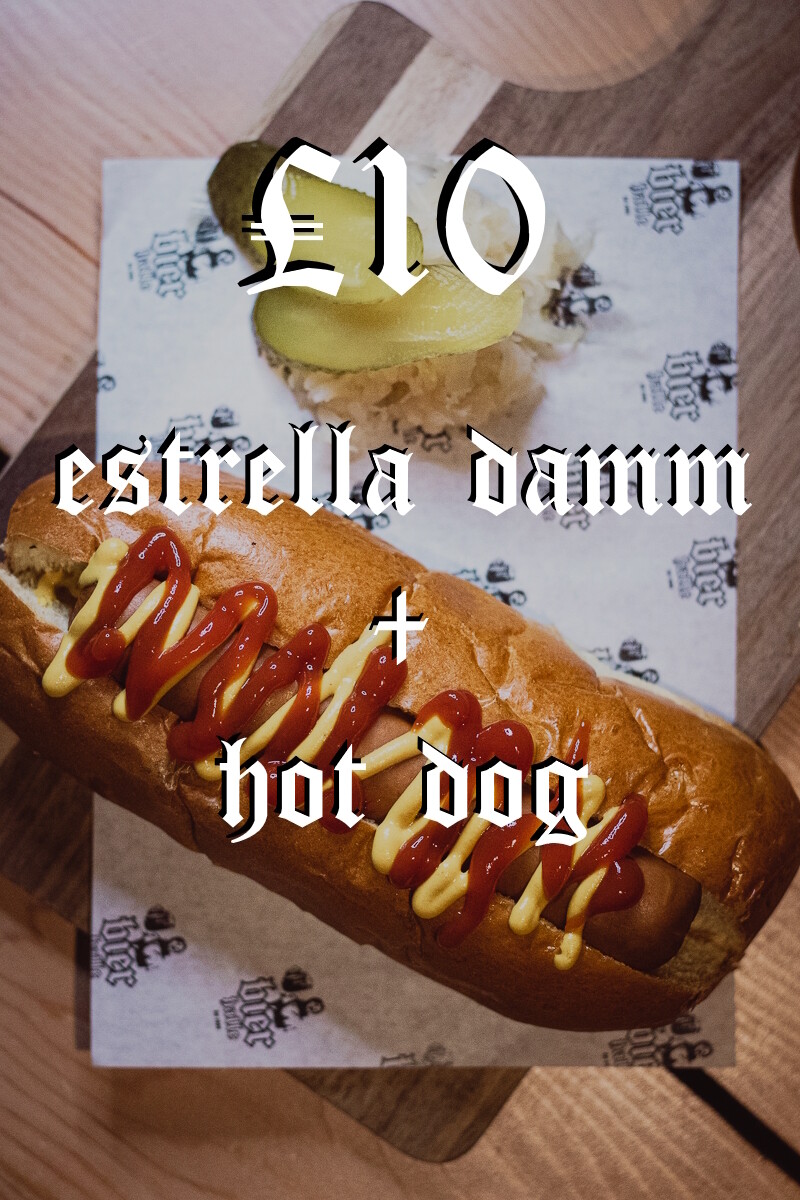 Estrella Damm & Hot Dog £10 Deal