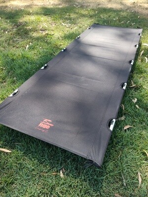 Compact, super light folding camp bed.