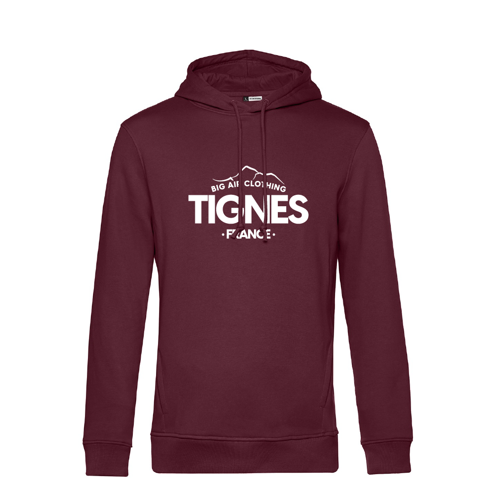 Tignes Ski Resort Hoodie - Burgundy by Big Air Clothing Tignes Ski Resort Hoodie - Burgundy by Big Air Clothing