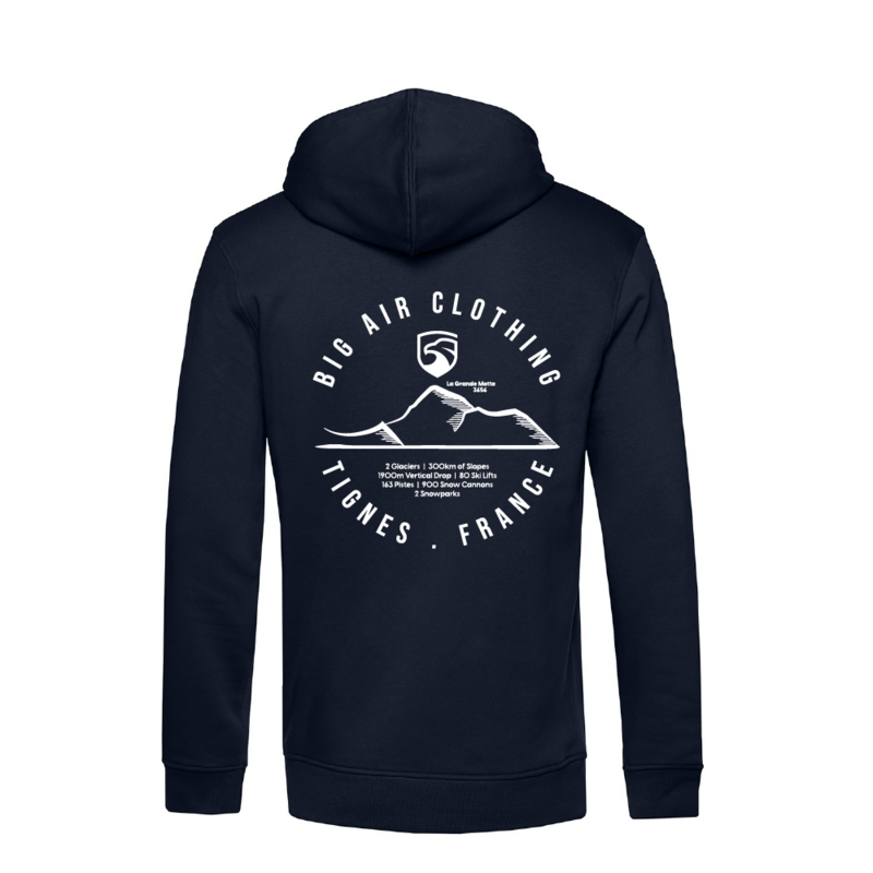 Tignes Ski Resort Hoodie - Navy by Big Air Clothing