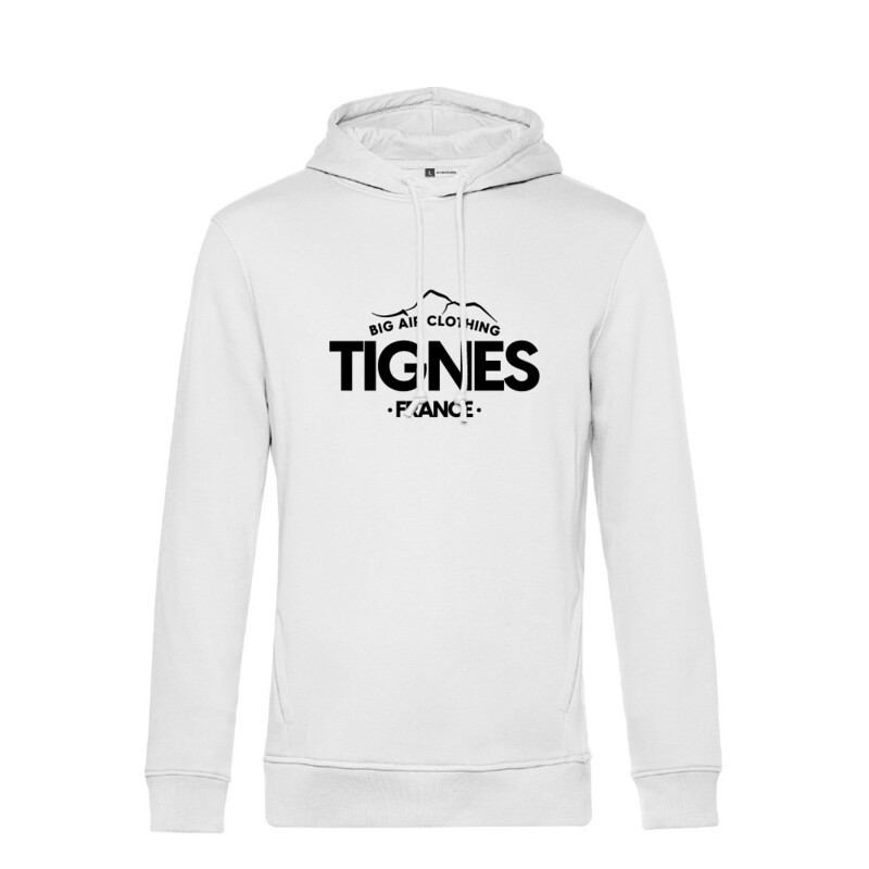Tignes Ski Resort Hoodie - White by Big Air Clothing