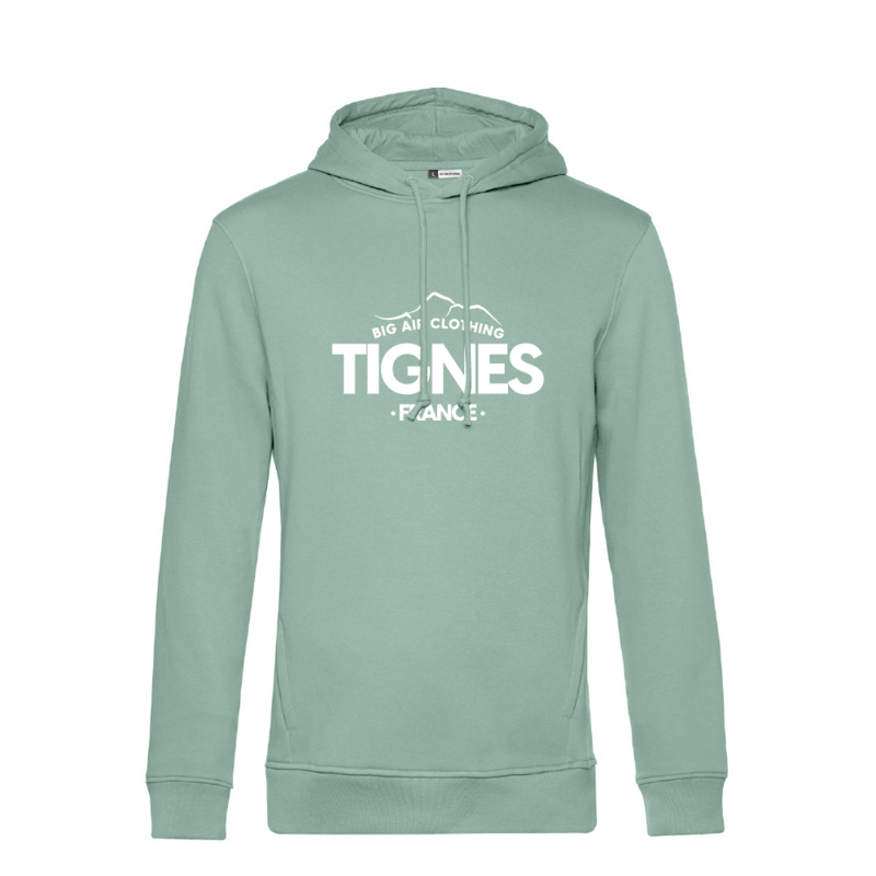 Tignes Ski Resort Hoodie - Sage by Big Air Clothing