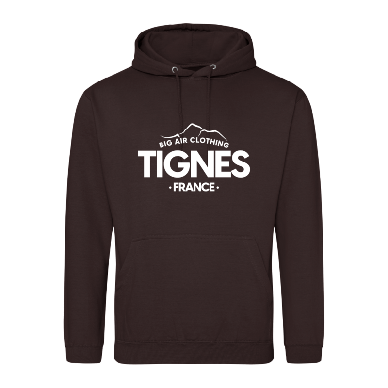 Tignes Ski Resort Hoodie - Chocolate