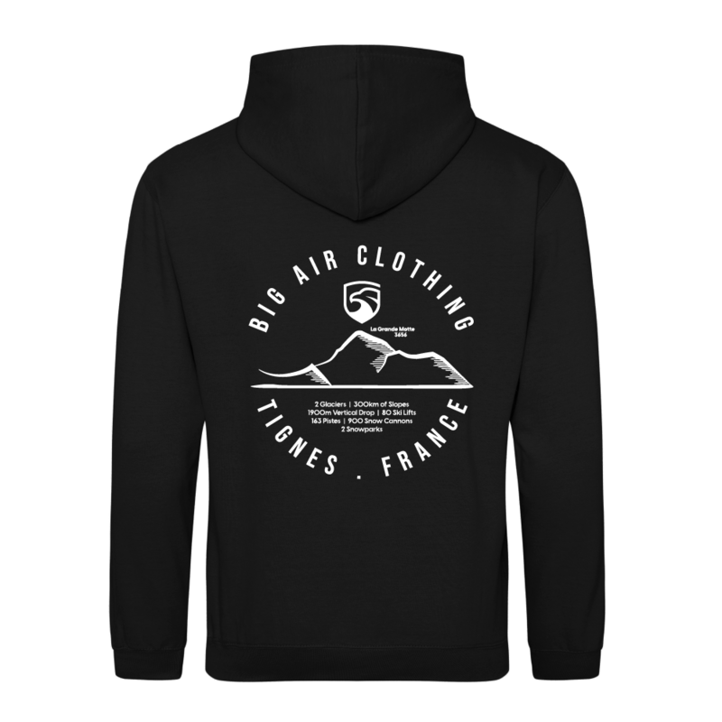 Tignes Ski Resort Hoodie - Black
