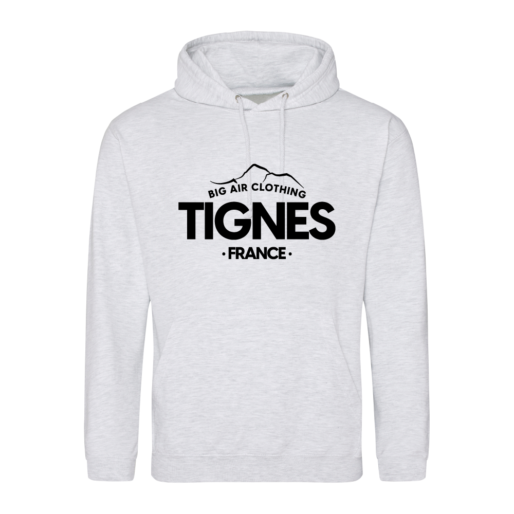 Tignes Ski Resort Hoodie - Ash