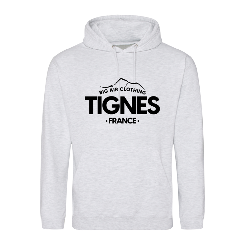 Tignes Ski Resort Hoodie - Ash