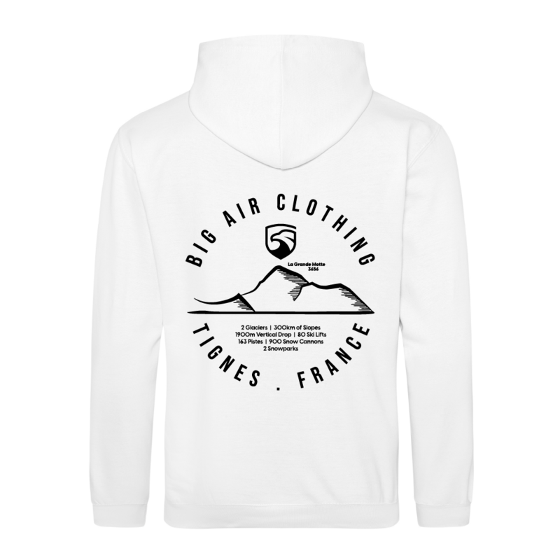 Tignes Ski Resort Hoodie - Arctic White