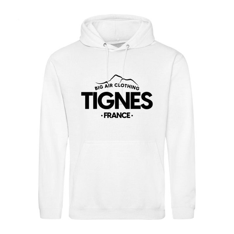 Tignes Ski Resort Hoodie - Arctic White
