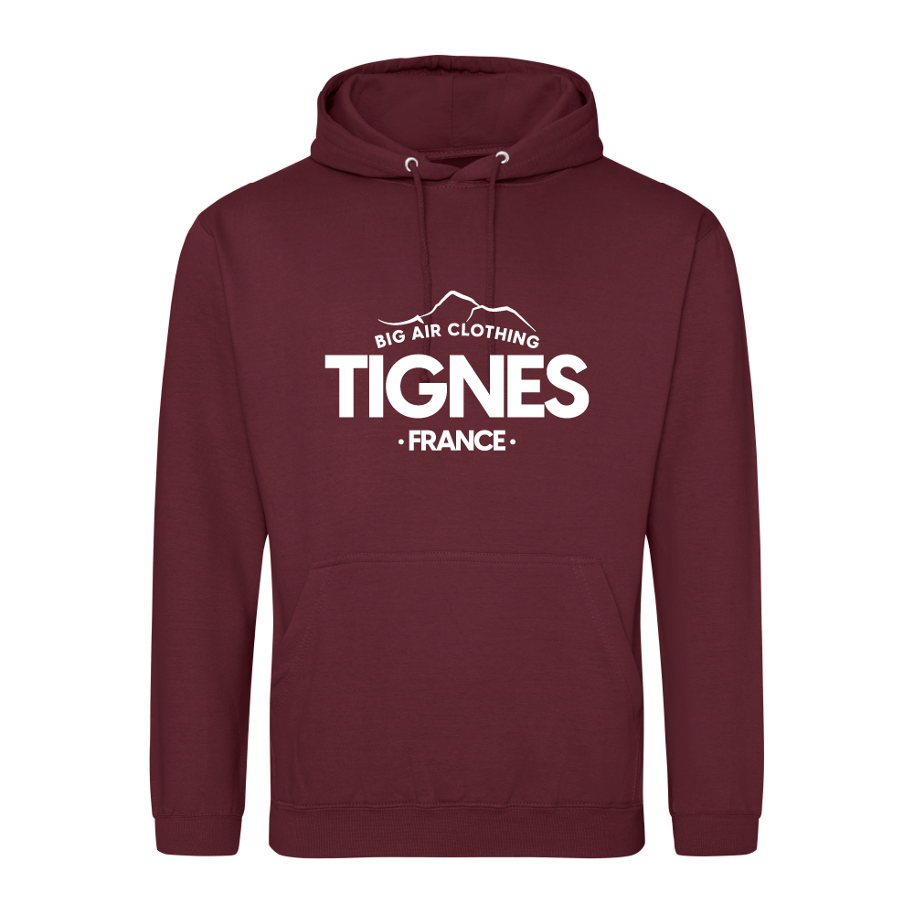 Tignes Ski Resort Hoodie - Ron Burgundy