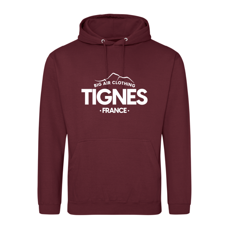 Tignes Ski Resort Hoodie - Ron Burgundy