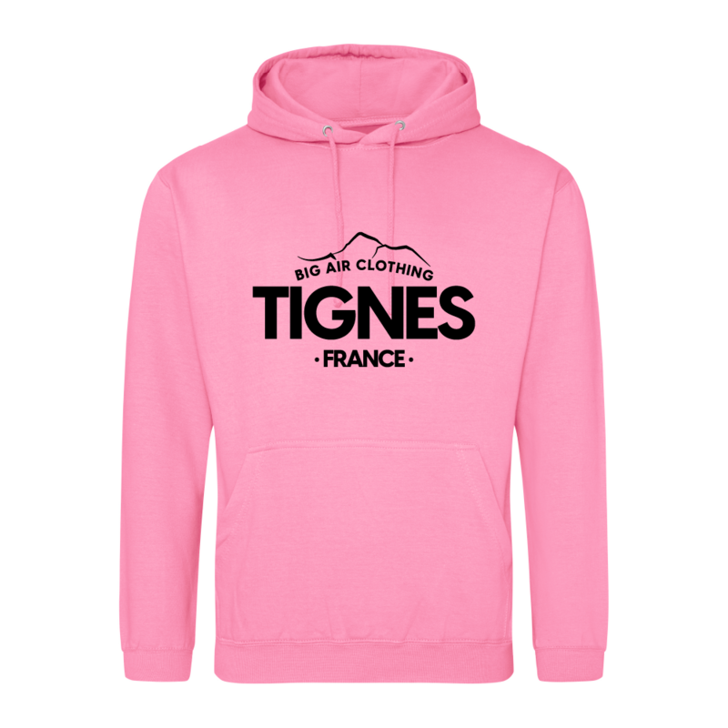 Tignes Ski Resort Hoodie - Candy Floss