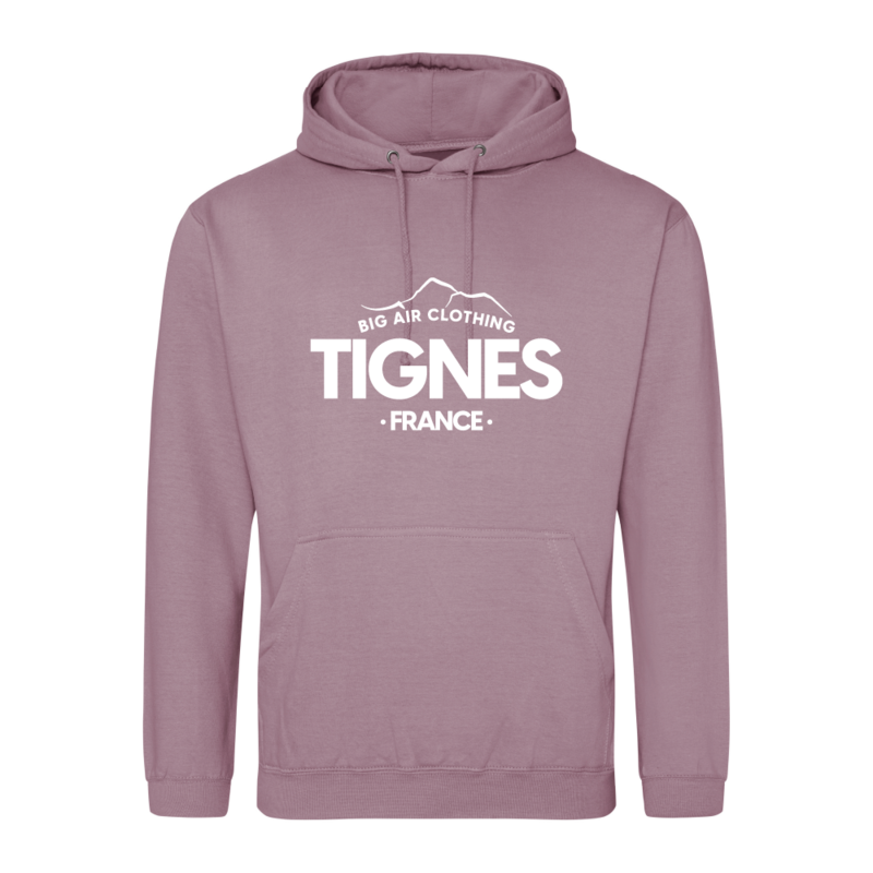Tignes Ski Resort Hoodie - Dusty Purple