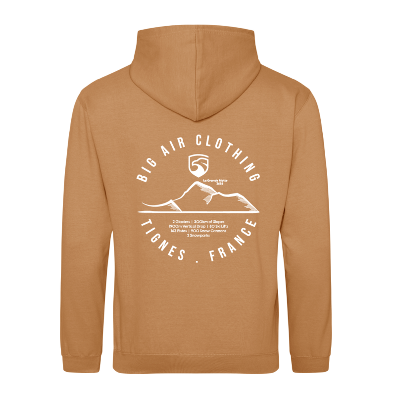 Tignes Ski Resort Hoodie - Caramel Latte