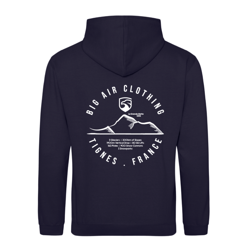 Tignes Ski Resort Hoodie - French Navy